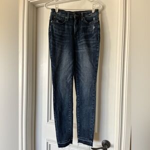 Judy Blue Women’s Size 5/27 5 27 JB88417 Tummy Control Skinny Jeans Raw Hem